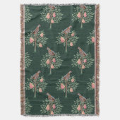 Partridge in a pear tree Christmas Carole on green Decke (Vorderseite Vertikal)