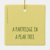 Partridge in a Pear Tree Christmas ornament (Rückseite)