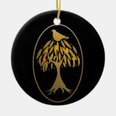 Partridge in a Pear Tree Gold Keramik Ornament (Vorne)
