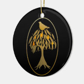 Partridge in a Pear Tree Gold Keramik Ornament (Links)