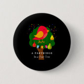 Partridge In A Pear Tree Twelve Days Of Christmas  Button (Vorderseite)