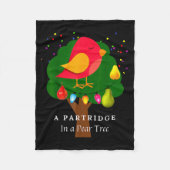 Partridge In A Pear Tree Twelve Days Of Christmas Fleecedecke (Vorderseite)
