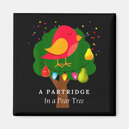 Partridge In A Pear Tree Twelve Days Of Christmas  Magnet (Vorne)
