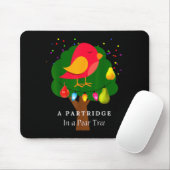 Partridge In A Pear Tree Twelve Days Of Christmas  Mousepad (Mit Mouse)