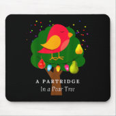 Partridge In A Pear Tree Twelve Days Of Christmas Mousepad (Vorne)