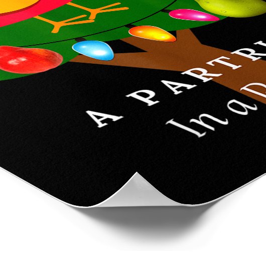 Partridge In A Pear Tree Twelve Days Of Christmas Poster (Ecke)