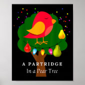 Partridge In A Pear Tree Twelve Days Of Christmas Poster (Vorne)