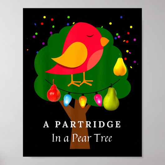 Partridge In A Pear Tree Twelve Days Of Christmas Poster (Vorne)