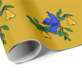 Partridge in einem Birnbaumumhüllungspapier Geschenkpapier (Rolleneckpunkt)