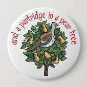 Partridge in einem Birnenbaum Button (Vorderseite)