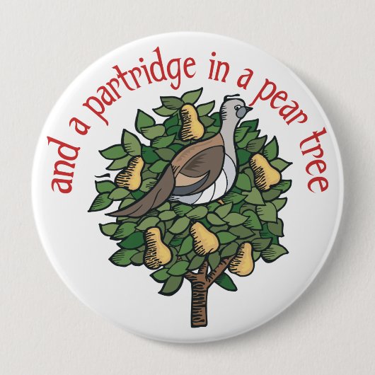 Partridge in einem Birnenbaum Button (Vorderseite)