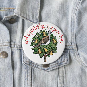 Partridge in einem Birnenbaum Button