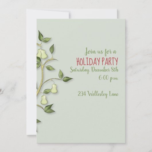 Partridge in einem Birnenbaum Einladung (Vorderseite)