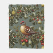 Partridge in einem Birnenbaum Fleecedecke (Vorderseite)