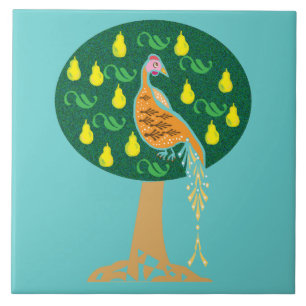 Partridge in einem Birnenbaum Fliese