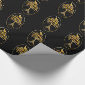 Partridge in einem Birnenbaum Gold Geschenkpapier (Ecke)