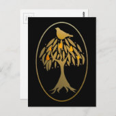 Partridge in einem Birnenbaum Gold Postkarte (Vorne/Hinten)