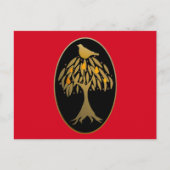 Partridge in einem Birnenbaum Gold Postkarte (Vorderseite)