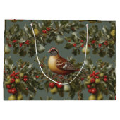 Partridge in einem Birnenbaum Große Geschenktüte (Rückseite)