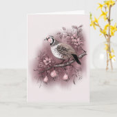 Partridge in einem Birnenbaum Karte (Gelbe Blume)