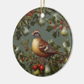 Partridge in einem Birnenbaum Keramik Ornament (Links)