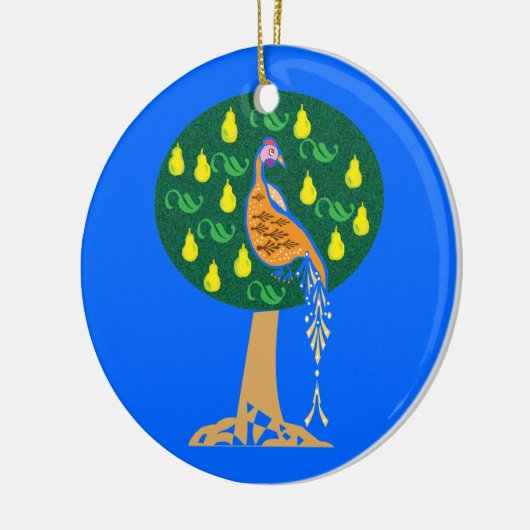 Partridge in einem Birnenbaum Keramikornament (Links)