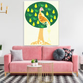 Partridge in einem Birnenbaum Leinwanddruck (Insitu (Wohnzimmer))