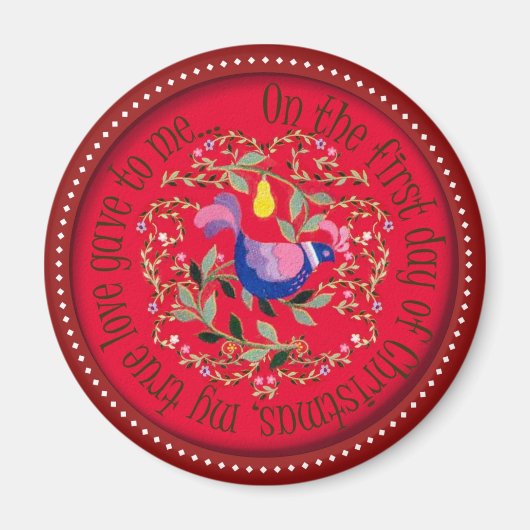 Partridge in einem Birnenbaum Magnet (Vorne)