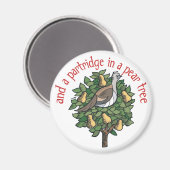 Partridge in einem Birnenbaum Magnet (Vorderseite/Rückseite)