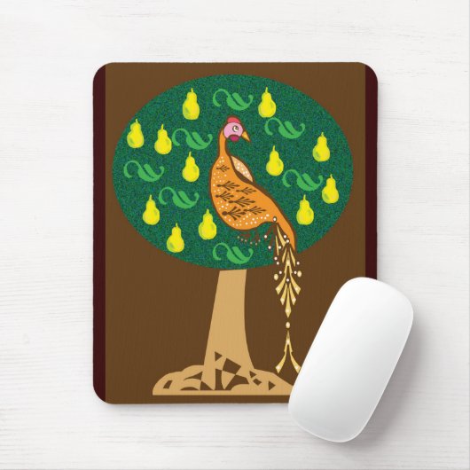 Partridge in einem Birnenbaum Mousepad (Mit Mouse)