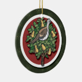 Partridge in einem Birnenbaum-Ornament Keramik Ornament (Rechts)
