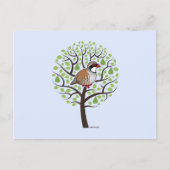 Partridge in einem Birnenbaum Postkarte (Vorderseite)