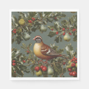 Partridge in einem Birnenbaum Serviette