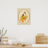 Partridge in einem Zitat zum Weihnachtslied der Bi Poster (Küche)