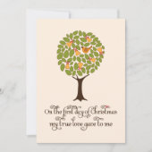 Partridge in einer Birnbaum-Geschenkbörse Einladung (Vorderseite)