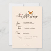 Partridge in einer Birnbaum-Geschenkbörse Einladung (Rückseite)