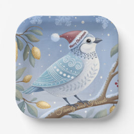Partridge in einer Birnbaumpapierplatte Pappteller