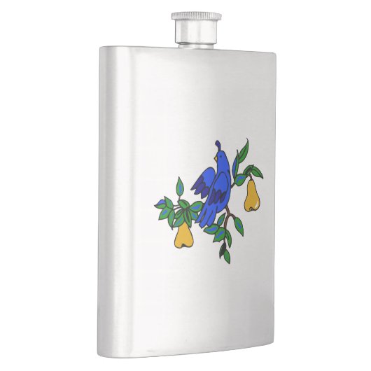 Partridge in einer Birnenbaumflasche Flachmann (Rechts)