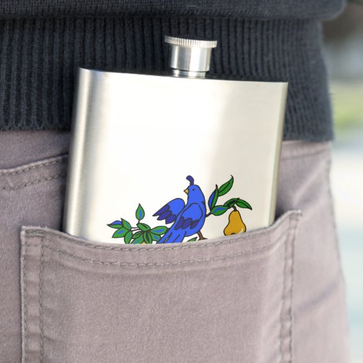 Partridge in einer Birnenbaumflasche Flachmann (Beispiel)