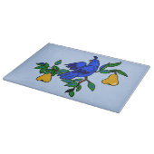 Partridge in einer Birnenbaumschneide Schneidebrett (Ecke)