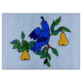 Partridge in einer Birnenbaumschneide Schneidebrett (Vorderseite)