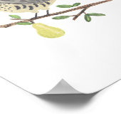 Partridge in einer Perlenbaumkunst Poster (Ecke)