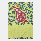 Partridge Pear Tree 2026 Calendar - Bartlett Green Geschirrtuch (Vertikal)