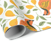 Partridge und Birnen nahtlos Weihnachtsfeier Geschenkpapier (Rolleneckpunkt)