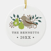 Partridge und Peer Personalisiert Holiday Foto Keramik Ornament (Vorne)