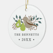 Partridge und Peer Personalisiert Holiday Foto Keramik Ornament (Links)