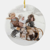 Partridge und Peer Personalisiert Holiday Foto Keramik Ornament (Hinten)