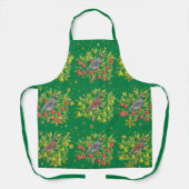 Partridges, Birnen und Schneeflocken grün Schürze (Vorderseite)