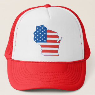 Partriotic Wisconsin Hut Truckerkappe