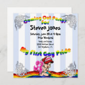 Party 1. Gay Pride Einladungen (Vorne/Hinten)